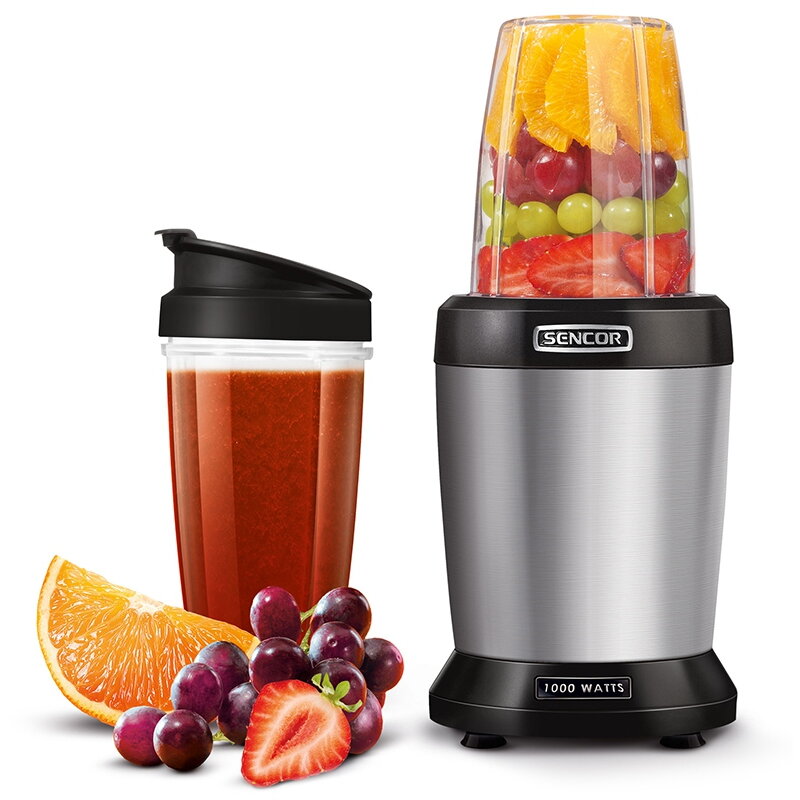 Blender Nutri Smoothie S-SNB4302SS 0.8 Litri + 1 Litru 1000W Black Inox