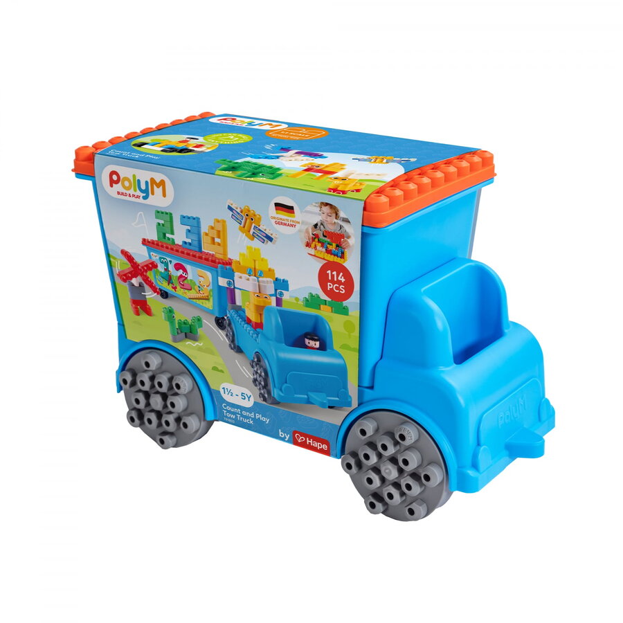 Set de Constructie Camion cu Remorca 114 piese +18 luni