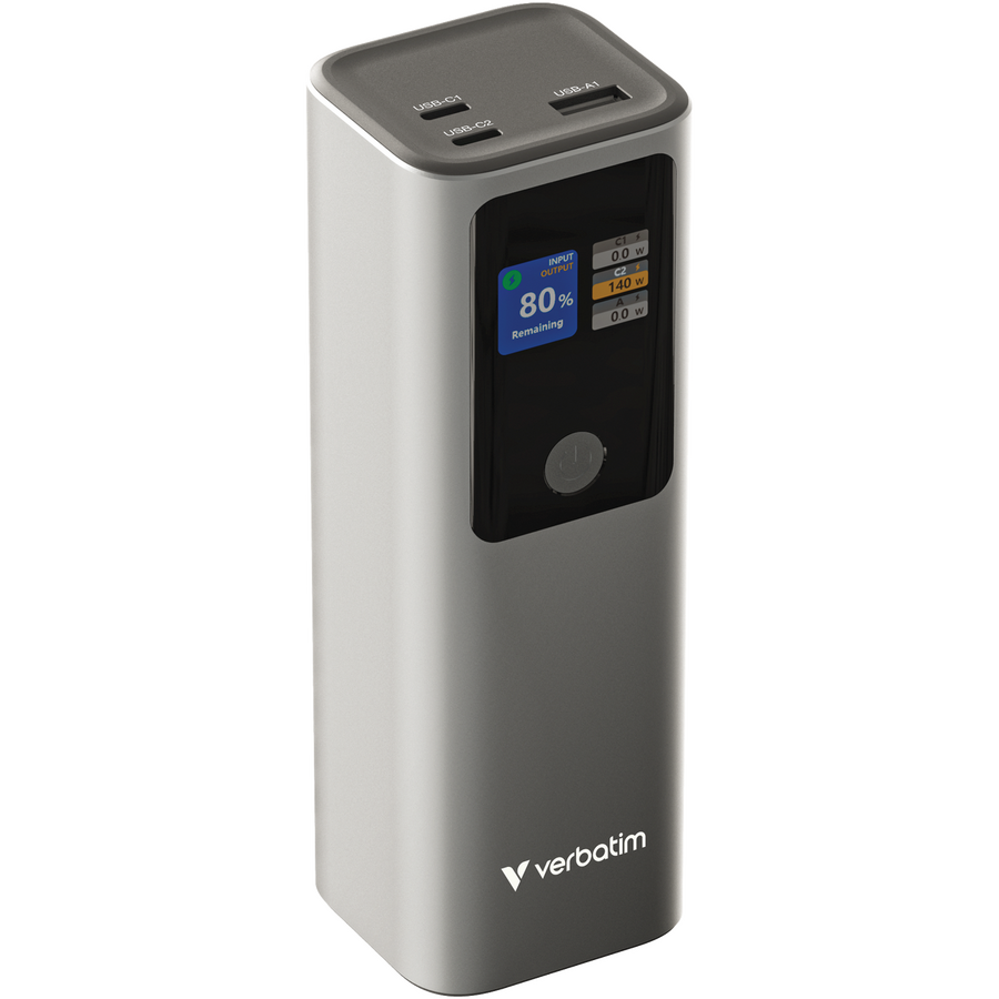 Acumulator Extern Verbatim Charge 'n' Go 32269 Capacitate 27000mAh 2x USB-C 1x USB-A Gri — imaginea 2