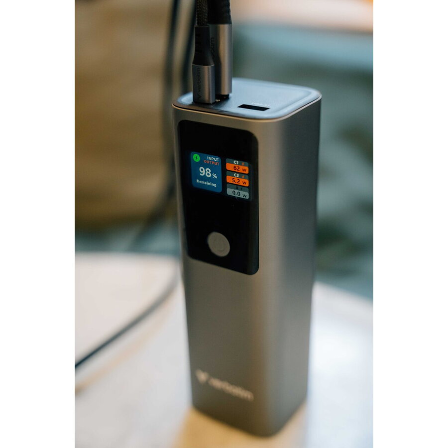Acumulator Extern Verbatim Charge 'n' Go 32269 Capacitate 27000mAh 2x USB-C 1x USB-A Gri — imaginea 3