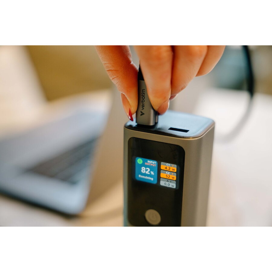 Acumulator Extern Verbatim Charge 'n' Go 32269 Capacitate 27000mAh 2x USB-C 1x USB-A Gri — imaginea 5
