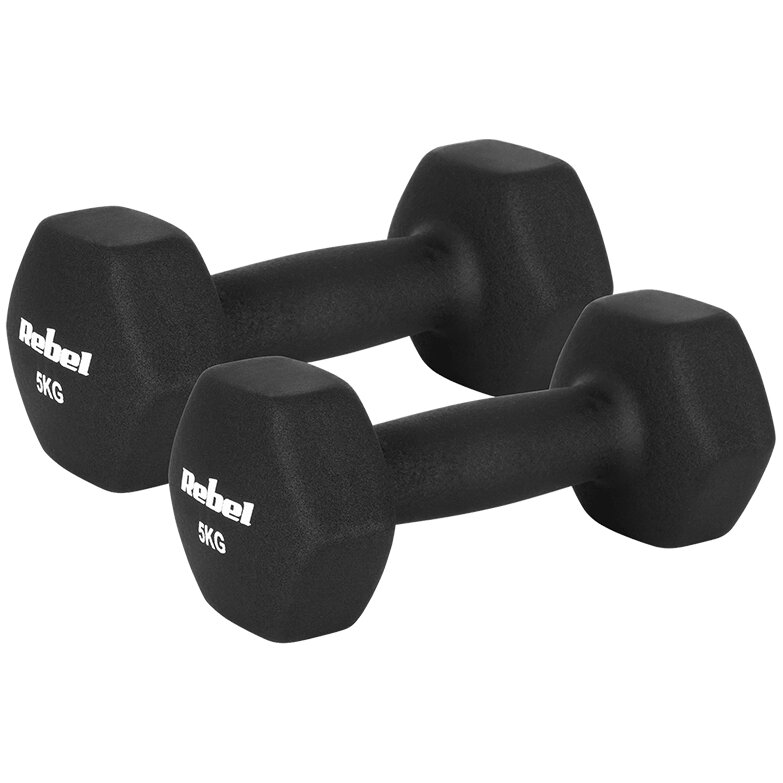 Set 2 Gantere Fitness Rebel 5 kg Black