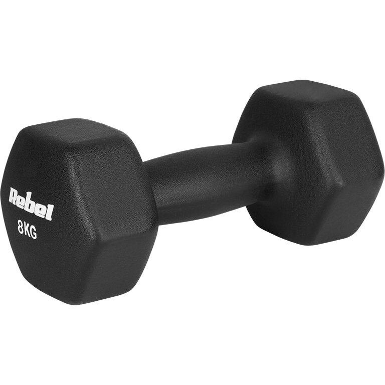 Set 2 Gantere Fitness Rebel 8 kg Black — imaginea 3