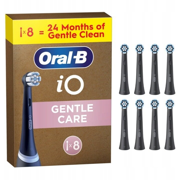 Set Capete de Rezerva pentru Periuta Electrica iO Gentle Clean 8 Bucati Negru