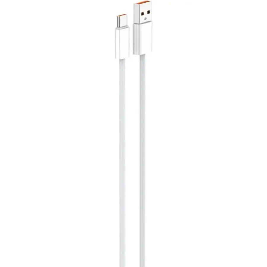 Cablu Date Vision Touch USB-A - USB-C 1m 25W PVC Alb
