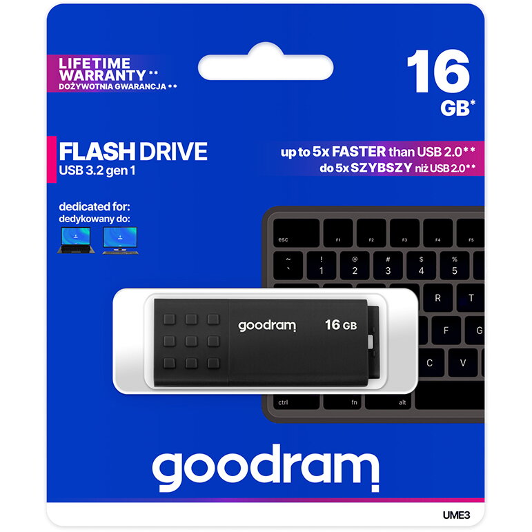 Memorie USB UME3 16GB USB 2.0 Black