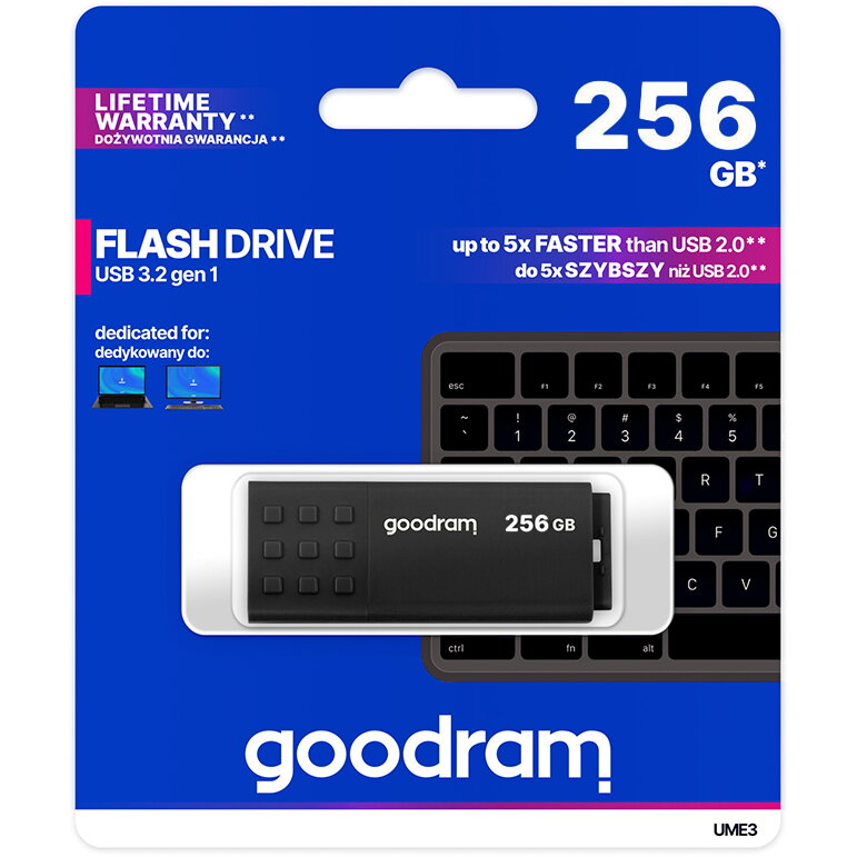 Memorie USB UME3 256GB USB 2.0 Black