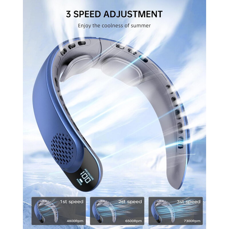 Ventilator Portabil Techsuit S8 Albastru — imaginea 2