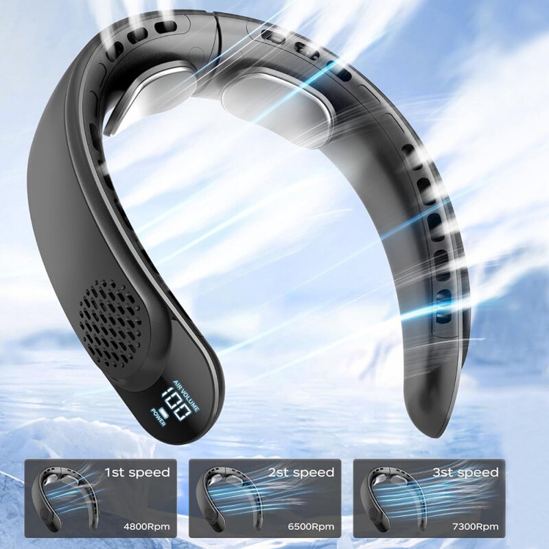 Ventilator Portabil Techsuit S8 Negru — imaginea 2