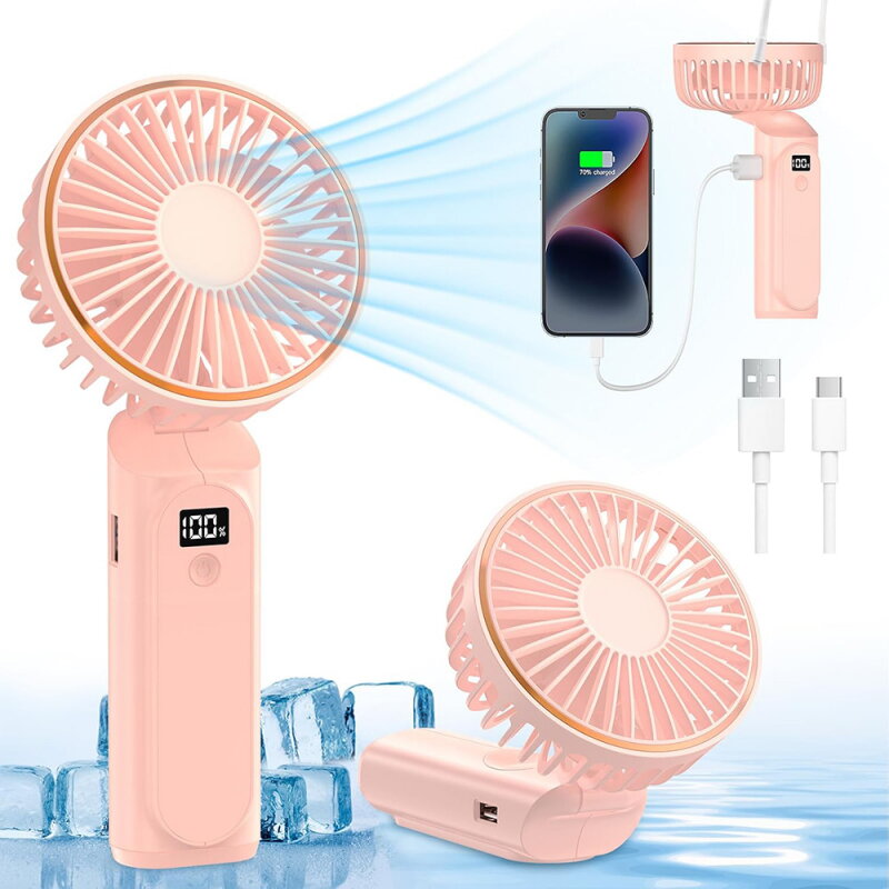 Ventilator Portabil Techsuit M12 Roz — imaginea 2