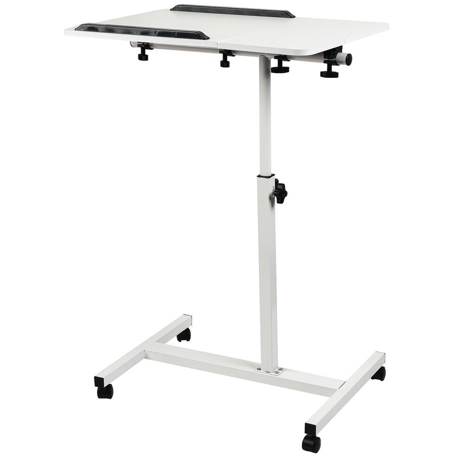 Suport Mobil de Birou / Laptop Maclean MC-121 W cu Înălțime Ajustabilă 59-89CM Max 30KG Alb — imaginea 3