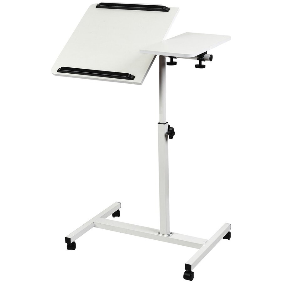 Suport Mobil de Birou / Laptop Maclean MC-121 W cu Înălțime Ajustabilă 59-89CM Max 30KG Alb — imaginea 2