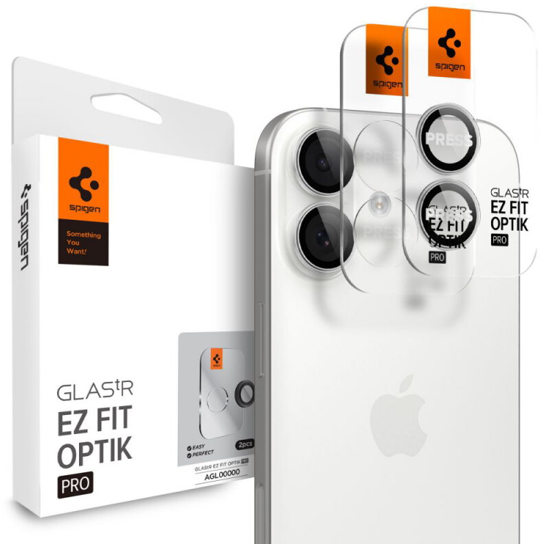 Folie Protecție Camera Spate Spigen GlastR EZ FIT Optik Pro pentru Apple iPhone 17 / 16 Plus / 16 Sticlă Securizată Set 2 bucăți Mov