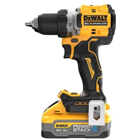 Mașina de Gaurit DeWALT DCD800H2T-QW cu 2 Acumulatori 18V 5Ah și Incarcator in Valiză Transport Galben/Negru — imaginea 3
