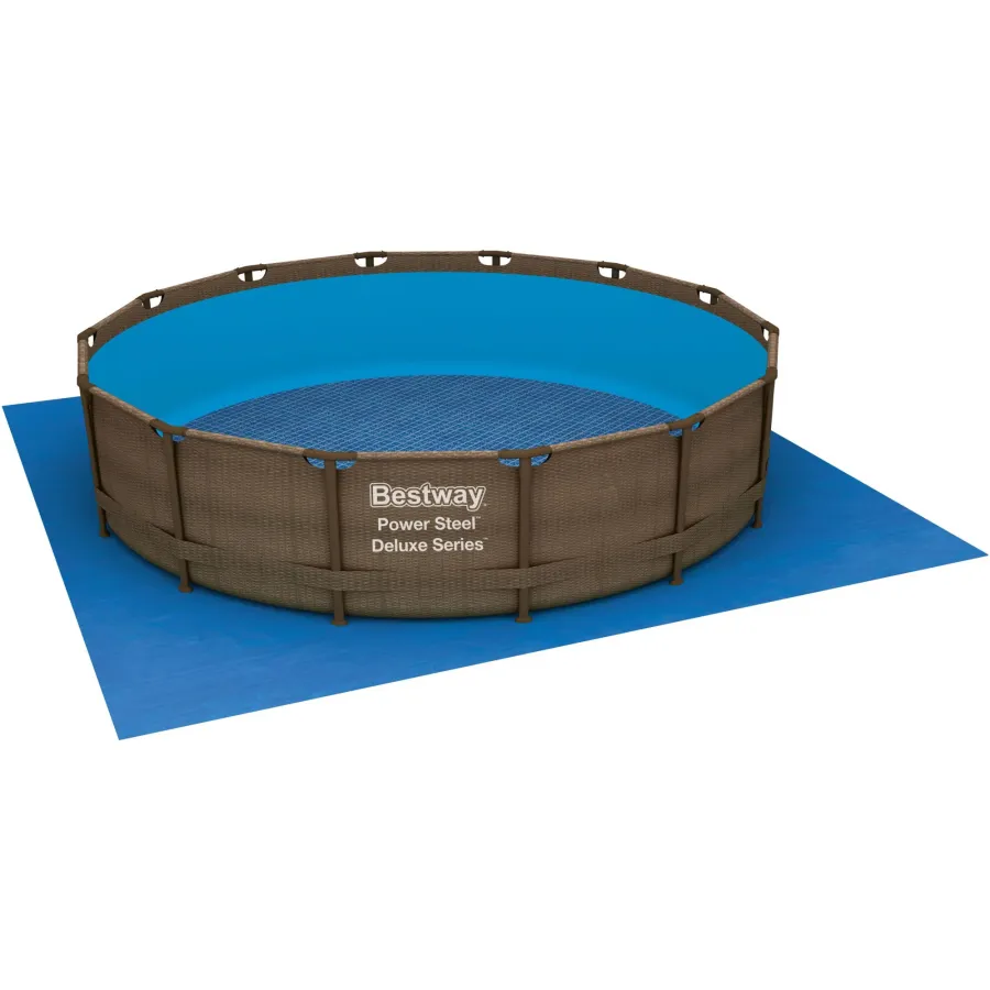 Prelată de Protecție Baza pentru Piscină Bestway BW58003 488x488cm Material Polietilenă Albastru