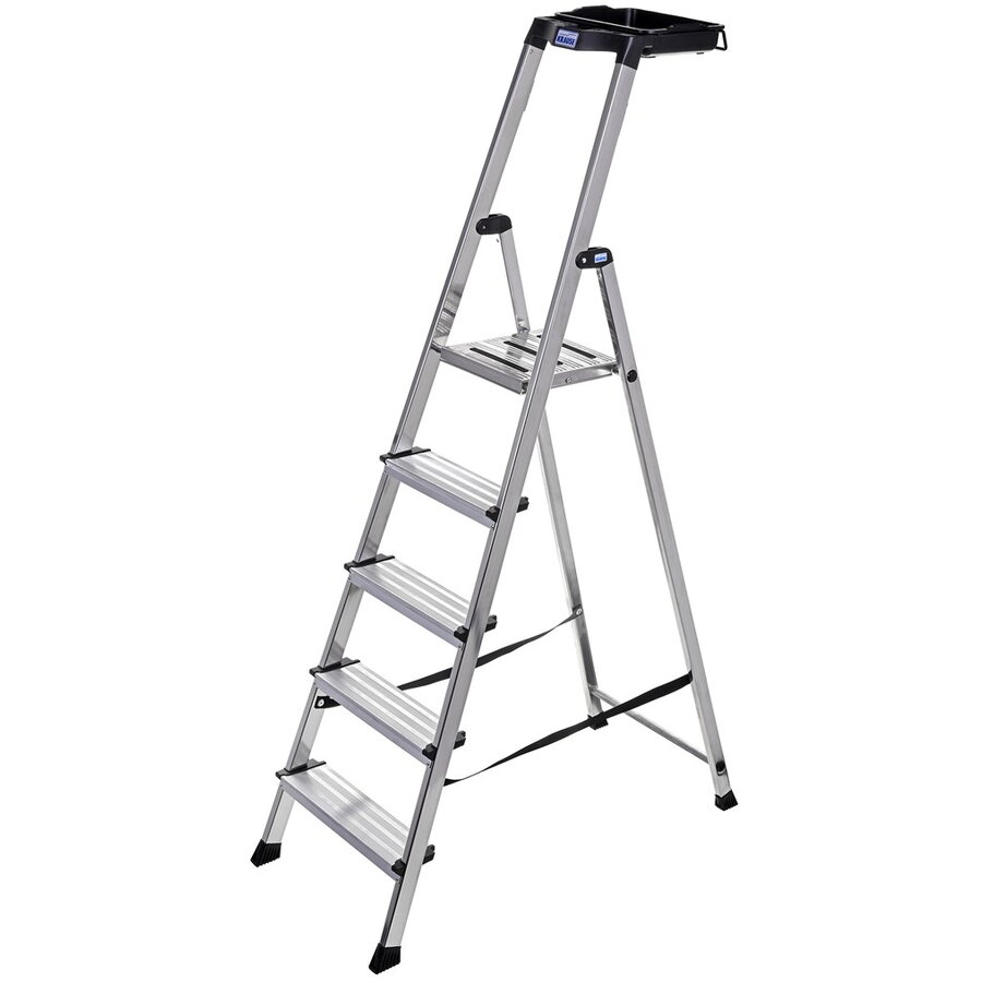 Scară de Lucru Krause Monto Secury MultiGrip 1x5 Aluminiu Argintiu