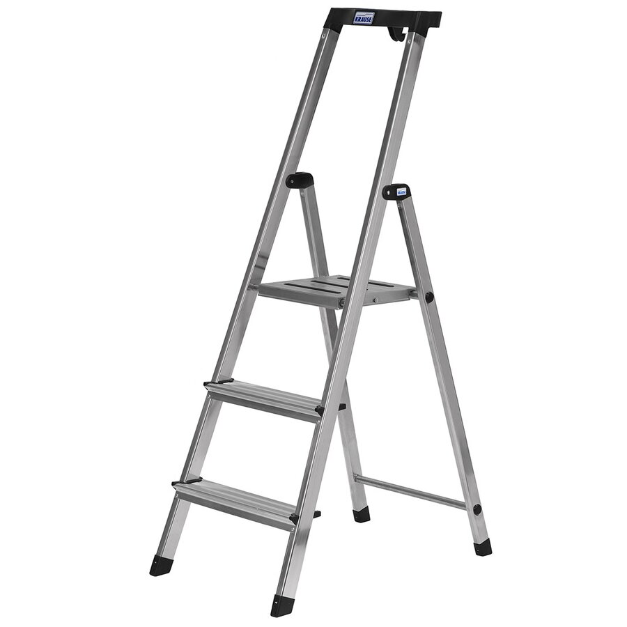 Scară de Lucru Krause Safety Pliabilă 3 Trepte Argintiu