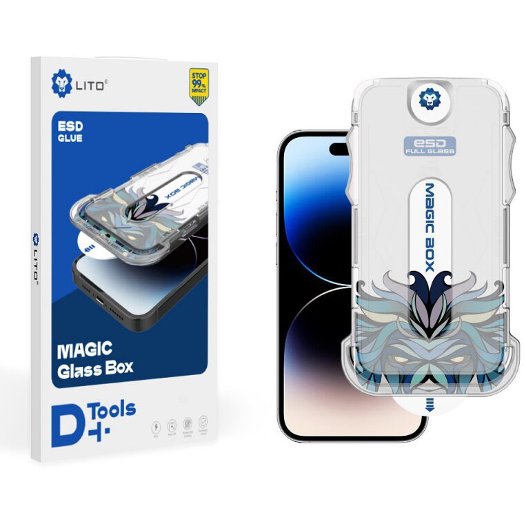 Folie Protecție Lito Magic Glass Box D+ Tools Apple iPhone 16 Pro Sticlă Securizată Full Glue