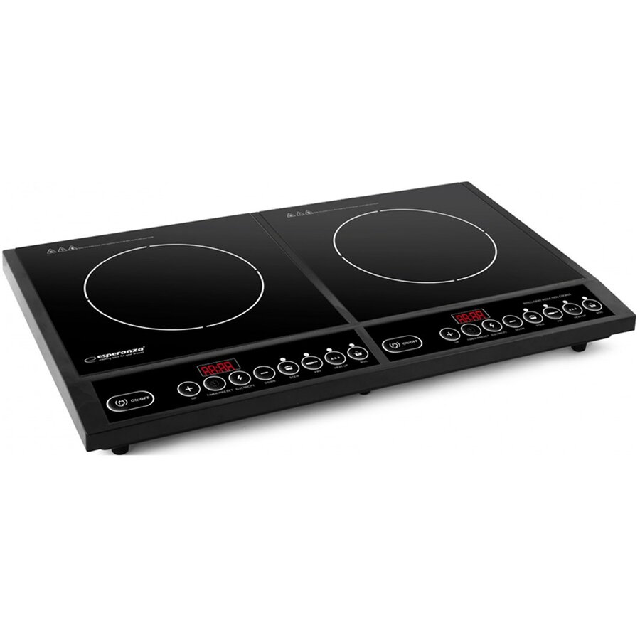 Plita Electrica cu Inductie 44-046#  cu 2 Zone de Gatit Putere Totala 4000W Negru