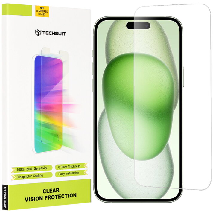 Folie Protecție Techsuit Clear Vision Apple iPhone 16 Plus / 15 Plus / 15 Pro Max Sticlă Securizată Full Glue