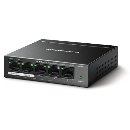 Switch Mercusys 5-Port Gigabit Desktop 4-Port PoE+ — imaginea 2