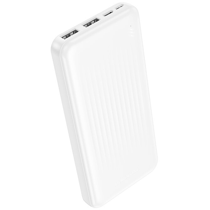 Baterie Externa Borofone BJ78 Clever 10000mAh 10W 2 x USB-A Alb