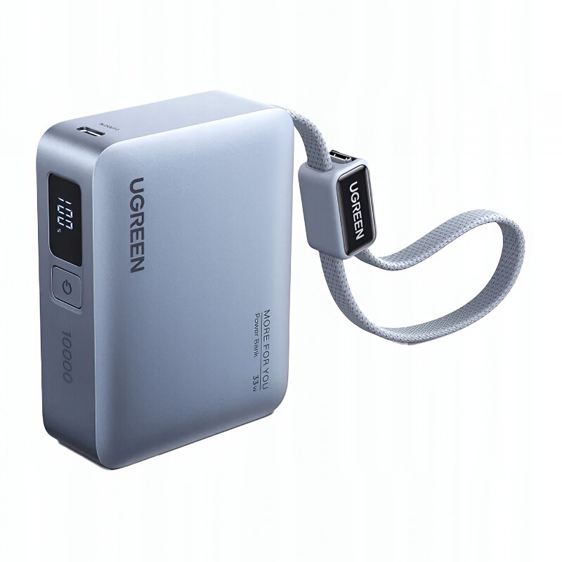 Baterie Externa Ugreen PB584 (75173B) 10000mAh 33W QC + PD 1 x USB-A - 2 x USB-C Albastru