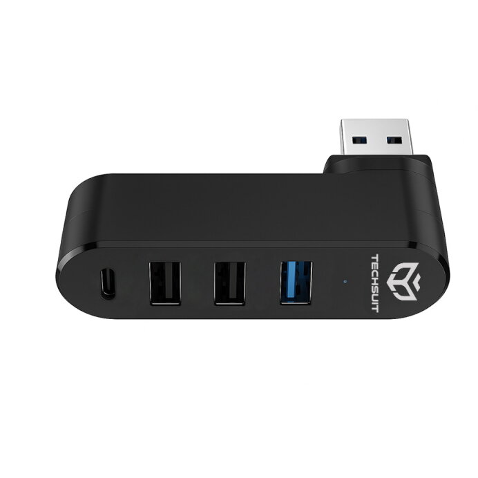 Hub USB Techsuit H17 SplitterNode 4in1 Negru