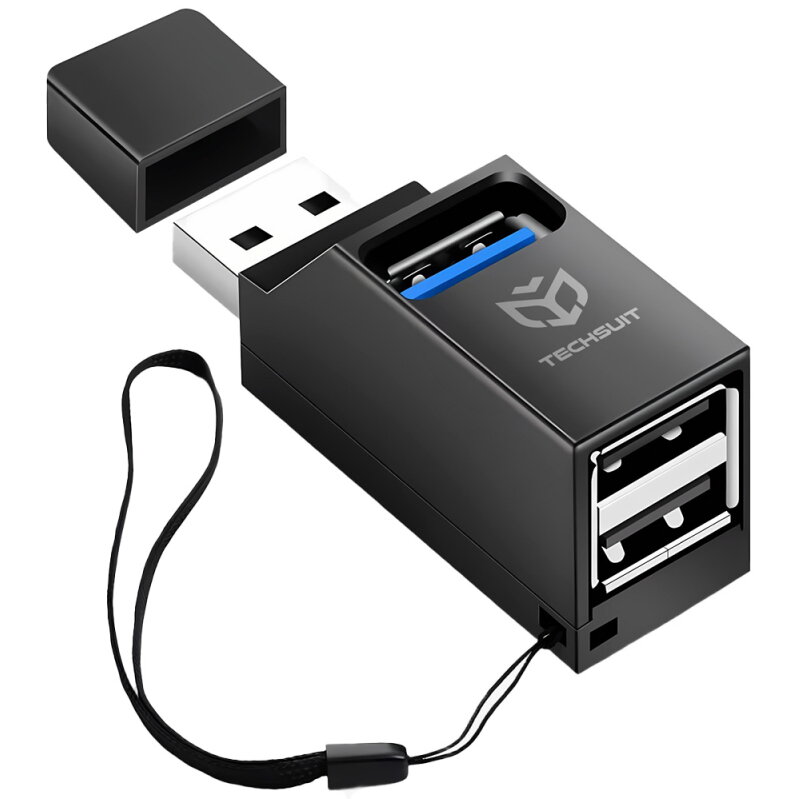 Hub USB Techsuit H11 EchoLink 3in1 Negru