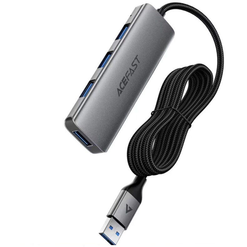 Hub USB Acefast USB J17 4in1 Gri — imaginea 2