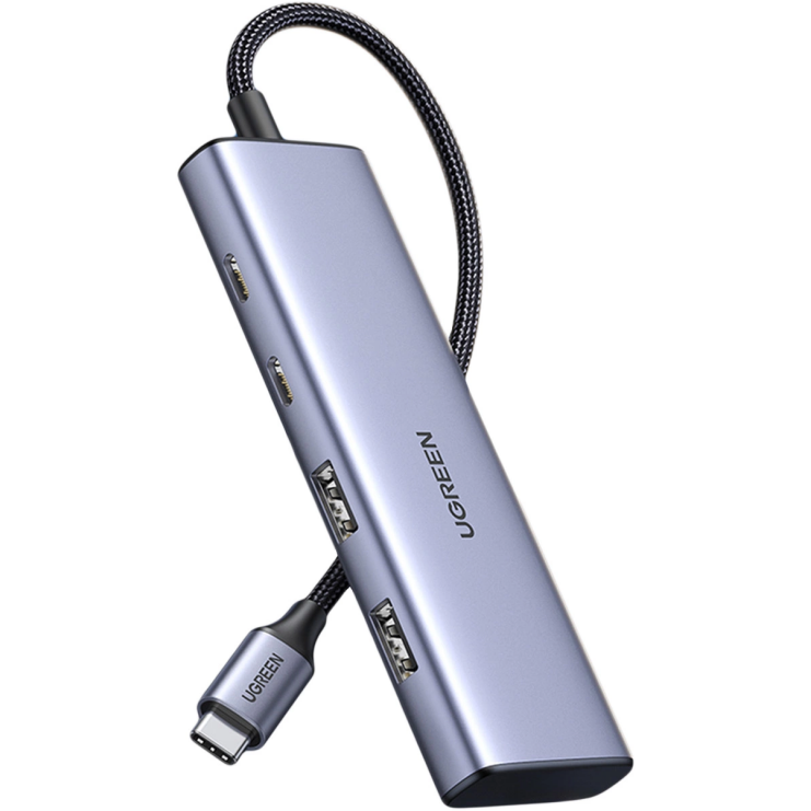 Hub USB Ugreen CM473 2 x USB-A 3.0 - 2 x USB-C 0.20cm Gri