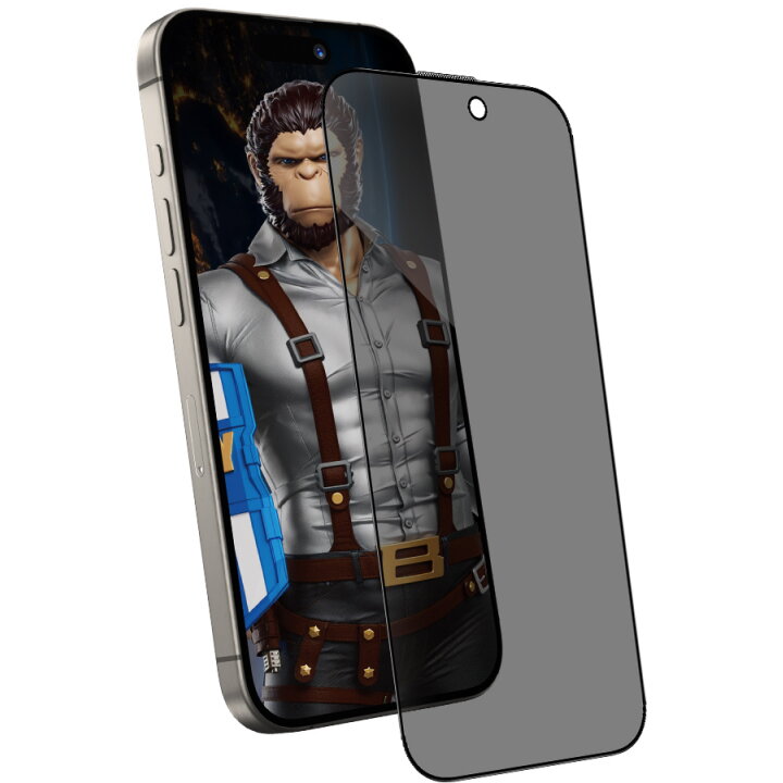 Folie Protecție Blueo Anti-Peep Applicator Pro Apple iPhone 15 Pro Max Sticlă Securizată Full Glue