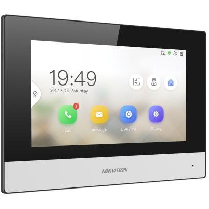 Statie Interioară Videointerfon Hikvision DS-KH6320Y-WTE2 cu 2 Fire Ecran IPS 7Inch Touchscreen Wi-Fi