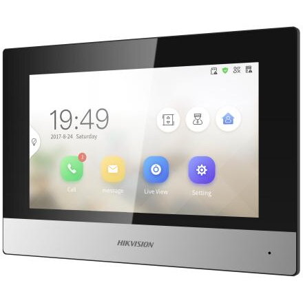 Statie Interioară Videointerfon Hikvision DS-KH6320Y-WTE2 cu 2 Fire Ecran IPS 7Inch Touchscreen Wi-Fi — imaginea 4