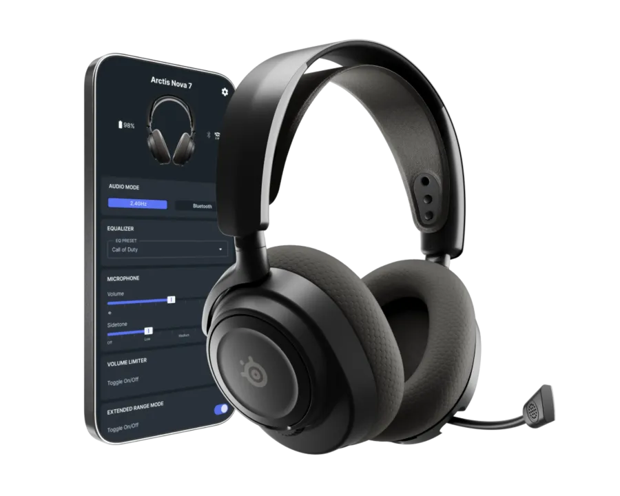Căști Gaming Wireless SteelSeries AN72B Arctis Nova 7 Gen 2 Autonomie 50h Negru — imaginea 2