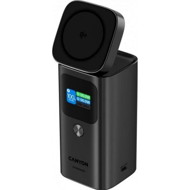 Baterie Externa OnPower 150 15000mAh Aluminium Qi2 Negru