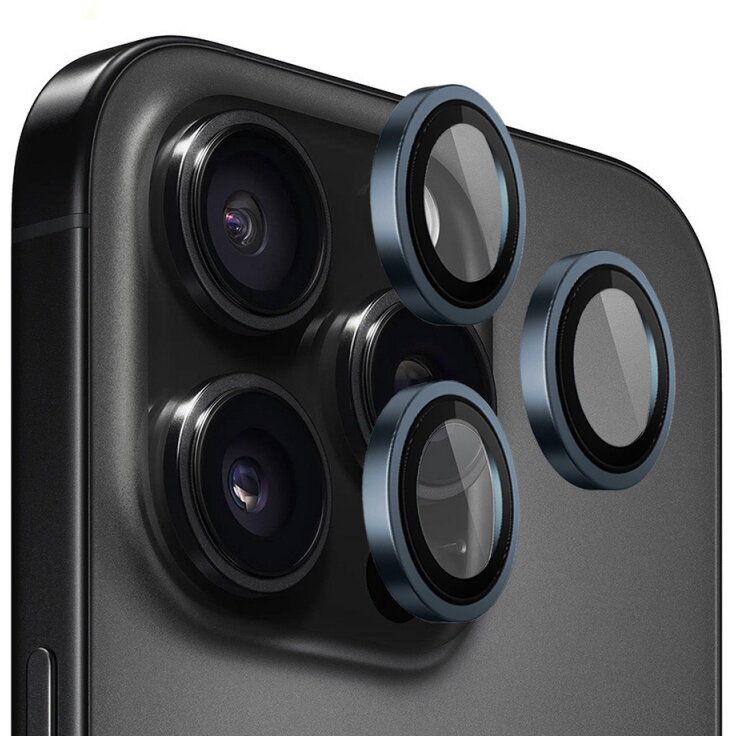Folie Protecție Blueo Camera Spate Metal Frame Apple iPhone 15 Pro Sticlă Securizată