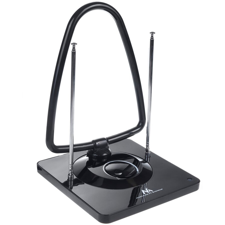 Antena de Interior Maclean MCTV-963 High Gain Freeview Analogica FM DVB-T/T2 Negru