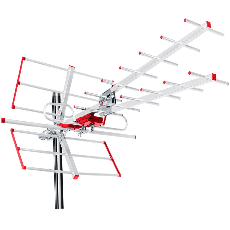 Antena Directionala TV Maclean MCTV-855A Terestra Standard Full HD DVB-T/T2 H.265 HEVC Argintiu