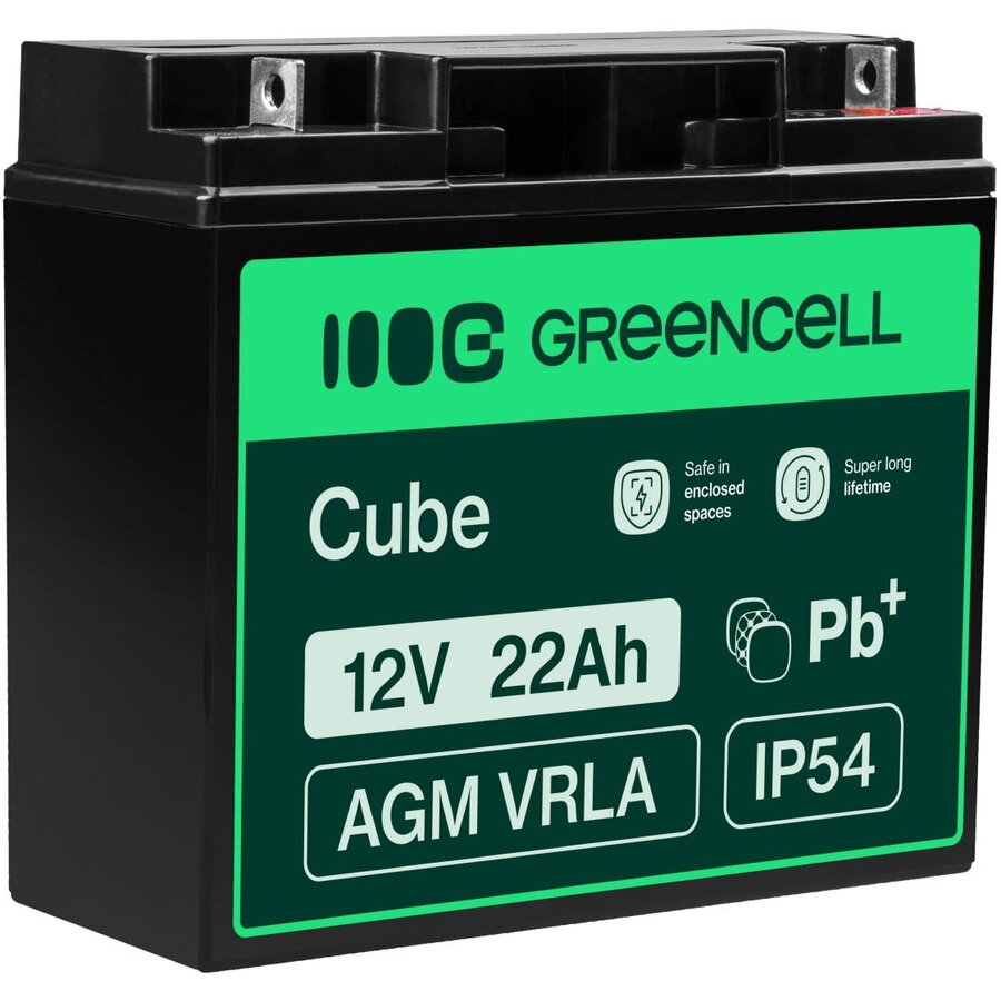 Baterie UPS Green Cell AGM54 VRLA 12V 22Ah Black