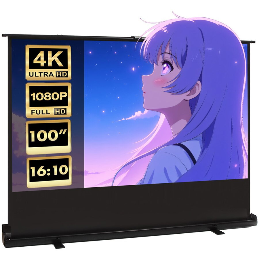 Ecran de Proiecție Maclean MC-213 Portabil Compact de Podea 100inch 16:10 Negru