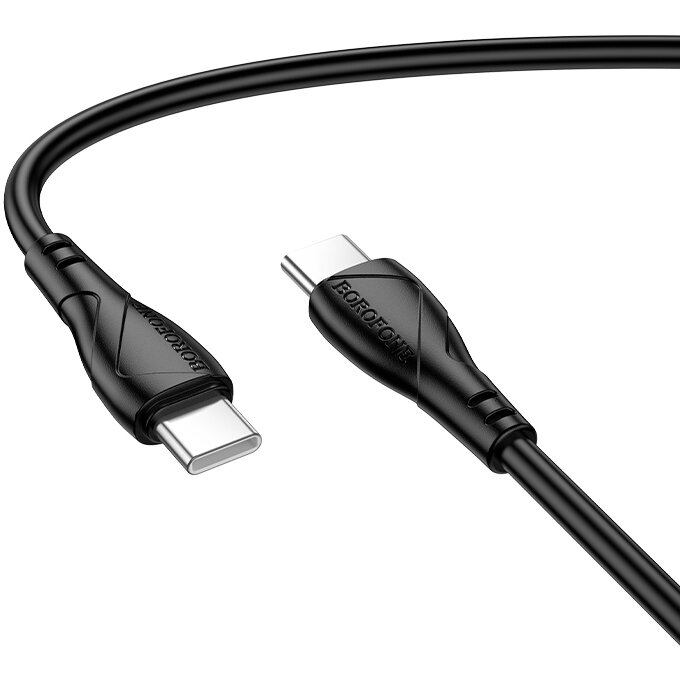 Cablu Date și Încărcare Borofone USB-C - USB-C BX121 Energy 60W 1m Negru