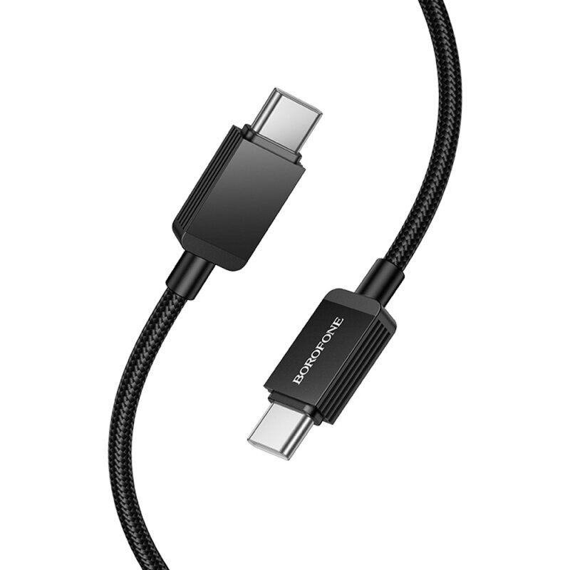 Cablu Date și Încărcare Borofone USB-C - USB-C BX120 Placer 60W 1m Negru