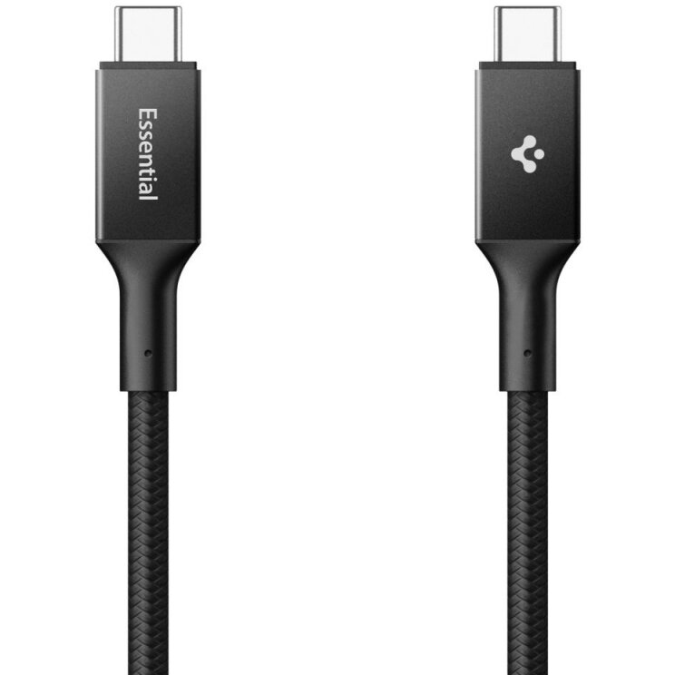 Cablu Date și Încărcare Spigen USB-C - USB-C EB10010CC 100W 1m Negru