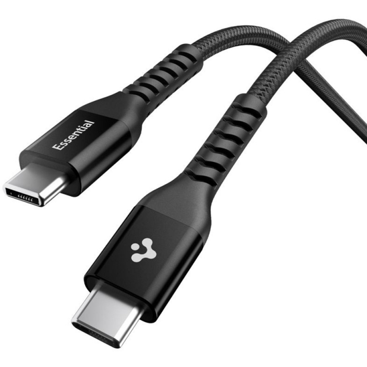 Cablu Date și Încărcare Spigen USB-C - USB-C EB10010CCA 100W 1m Negru