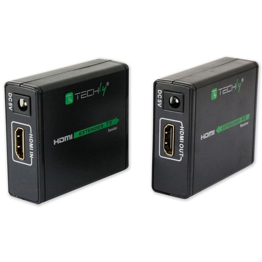 Amplificator HDMI Techly Full HD până la 60m Cablu Cat. 6 / 6A / 7 IDATA EXT-E70 Negru