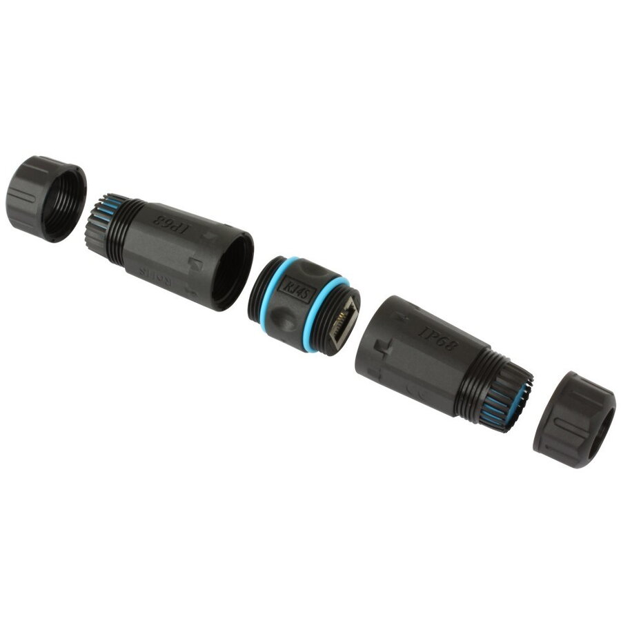 Adaptor Schimbare de Gen Techly IWP-MD C6-IP68T RJ-45 Negru