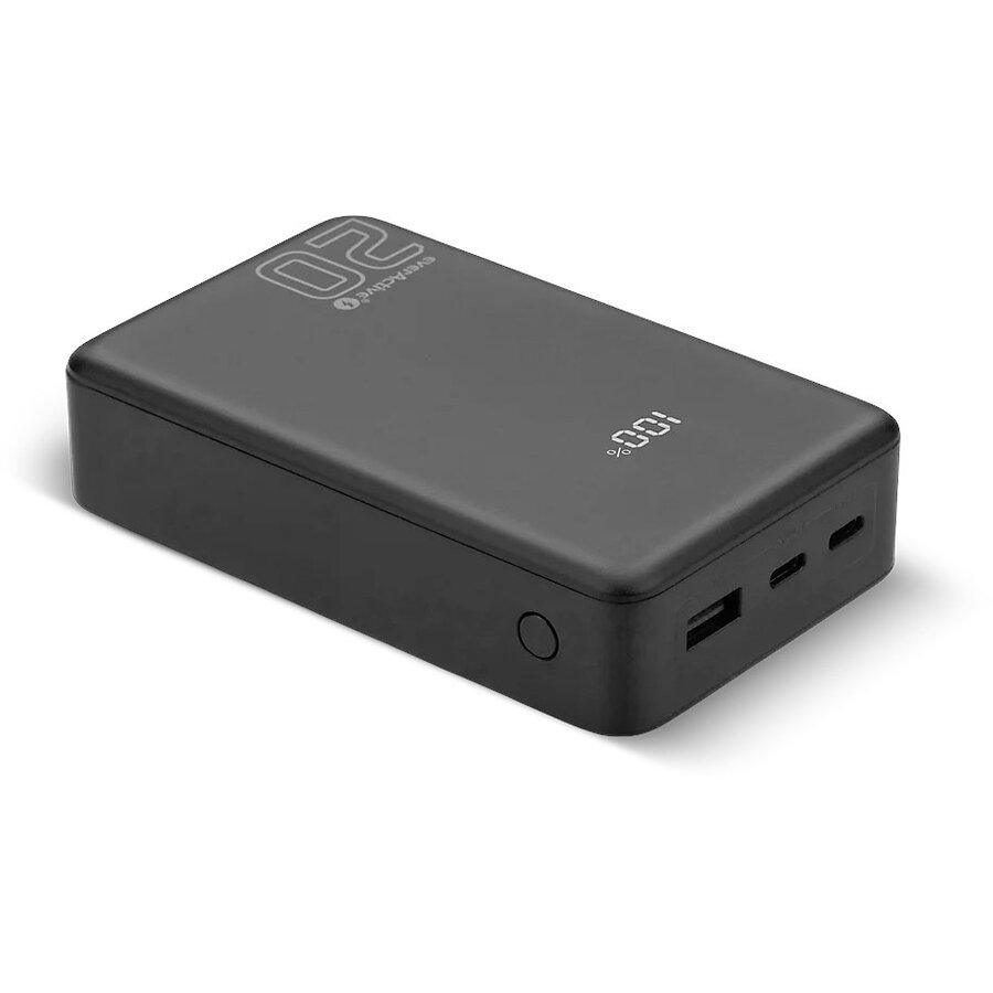 Baterie Externă EverActive 20000mAh 1x USB 2x USB-C 20W QC4+ LCD Negru