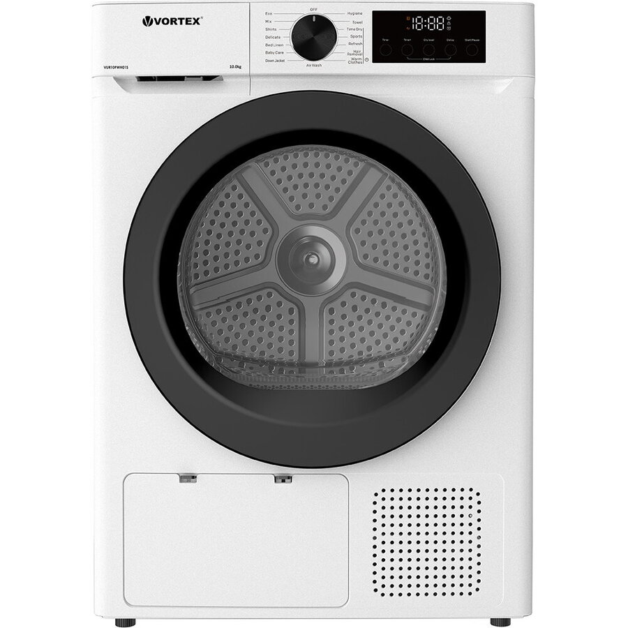 Uscător de Rufe cu Pompa de Căldura Vortex VUR10PWH01S Capaxitate 10KG 15 Programe Clasa E Alb
