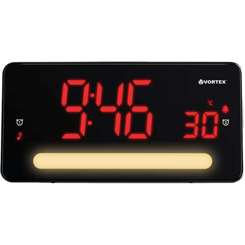 Radio cu Ceas VO2615 FM Alarma Dubla Negru